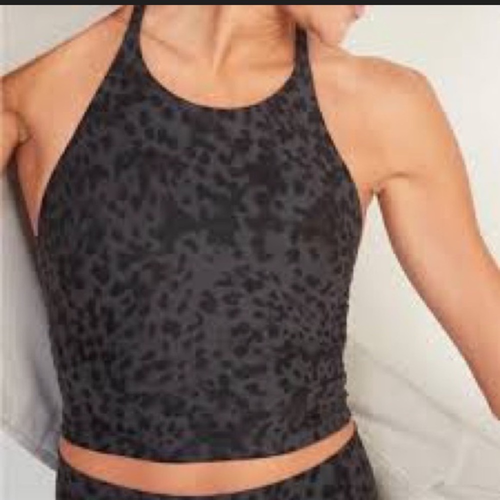 Old Navy Women’s Leopard Light Support PowerSoft Longline Sports Bra Size XXL